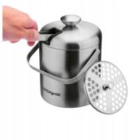 Zamykane WIADERKO TERMICZNE NA KOSTKI LODU TERMOS + SZCZYPCE Lugo STAL 1,3L