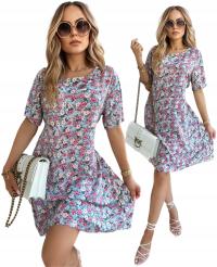 Женское платье с чудесным стильным цветочным принтом для лета