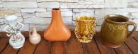 Wazony ceramiczne stare komplet 5 szt PRL