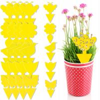 ZÓŁTE LEPY DO DONICZEK ŻÓŁTY LEP NA ZIEMIÓRKI OWADY OWOCÓWKI MUSZKI 20x