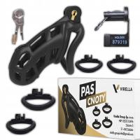 КЛЕТКА ДЛЯ ПЕНИСА ПОЯС ВЕРНОСТИ С ЗАМКОМ ДЛЯ КЛЮЧЕЙ БДСМ ЦЕЛОМУДРИЕ КЛЕТКА L