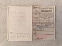 Kolekcjonerski dowód rejestracyjny Władymirec T 25 A 2 1989r