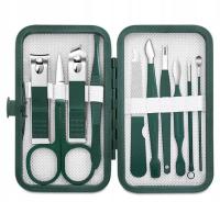 Nożyczki obcinak radełko pilnik zestaw 10 szt etui