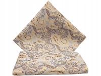 BEŻOWA WE WZORY POSZETKA WYPUSTKA BUTONIERKA