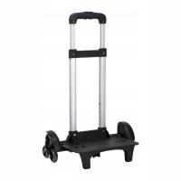 Składany wózek do wspinania się po schodach, regulowana wysokość, wózek do przeprowadzek, czarny