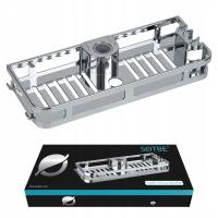 Półka pod prysznic montaż bez wiercenia na drążek deszczownicę rurkę LEKKA