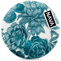 NAVA Обеденная тарелка белые синие цветы фарфоровые тарелки Аврора 27 см