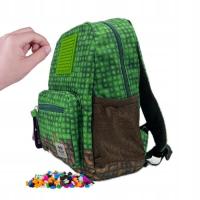 PIXIE CREW Mały plecak, zielony, Mine&Craft 50 pikseli