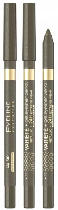 Eveline Variete Гелевая Подводка Для Глаз Водонепроницаемая Металлическая 11 Хаки