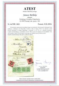 Wydanie Lubelskie Fi 21 oryginalny list Ceska Austria Cenzura atest Berbeka