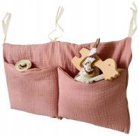 TOOLBOX ОРГАНАЙЗЕР ДЛЯ ДЕТСКОЙ КРОВАТКИ, ВИСЯЩИЙ НА ПОДГУЗНИКЕ, РОЗОВЫЙ