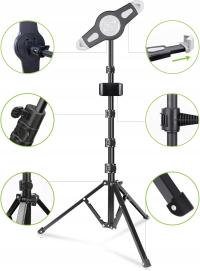 ELITEHOOD STATYW STOJAK DO TELEFONU TABLETA DO IPADA, wysokość do 152cm