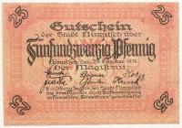 Notgeld Niemcza Nimptsch in Schlesien Śląsk 25 pfennig fenigów 1919 rok 2