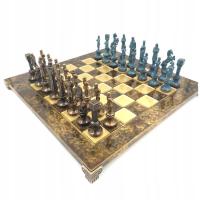 Высококлассные большие металлические шахматы Ренессанс 36x36cm