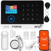 Alarm bezprzewodowy GS-103 GSM WiFi z aplikacją TUYA zestaw Syrena, piloty