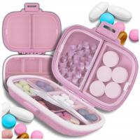 Pudełko organizer na tabletki 8 przegródek pojemnik prostokątna kasetka