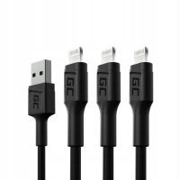 Zestaw 3x Kabel GC Ray USB-A - Lightning LED 120cm do iPhone