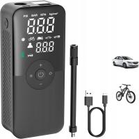 KOMPRESOR BEZPRZEWODOWY DO SAMOCHODU MOTOCYKLA ROWERU POWERBANK USB