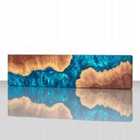 LISTWA MAGNETYCZNA NA NOŻE DREWNO EUKALIPTUS ŻYWICA UCHWYT 40x10cm / 5 NOŻY