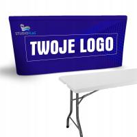 Рекламный стол скатерть логотип печать 180x75cm дизайн