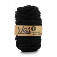 Плетеный хлопковый шнур 9мм, 50м, черный