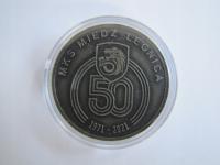 50 lat Miedzi Legnica mosiądz platerowany stan 1