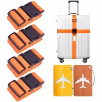 4X багажный ремень для чемоданов, защитные багажные бирки 2X