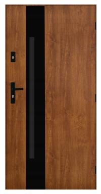 Наружные двери толстые теплые 72 мм, застекленные, с ручкой из рук 90 цветов