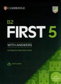 B2 FIRST 5 Podręcznik z kluczem + Audio with Resource Bank
