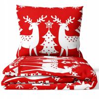 КОМПЛЕКТ ПОСТЕЛЬНОГО БЕЛЬЯ 200X220, 100% ХЛОПОК, ТОЛСТАЯ ПОЛЬША, РОЖДЕСТВО, МНОГО УЗОРОВ