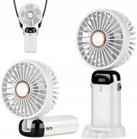 Wentylator stołowy Efox akumulatorowy biały 5 trybów z klipsem