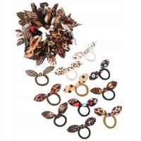 ZESTAW GUMEK DO WŁOSÓW Pin Up Kokardki 20 SZTUK DLA DZIEWCZYNKI USZKA Wzory