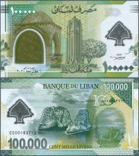 Liban - 100000 livres 2020 * W99 * druk PWPW * polimer