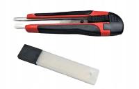 NÓŻ NOŻYK DO TAPET ŁAMANE OSTRZE + ZAPAS 18MM