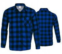Koszula męska JHK niebieska w kratę długi rękaw bawełna