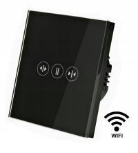 Włącznik dotykowy szklany sterownik do rolet żaluzji WiFi czarny