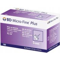 BD Micro-Fine Plus Igły do Penów 0,25 x 5 mm, 100 sztuk