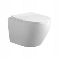 MISKA WC WISZĄCA RIMLESS MIZU-WH-RIM-03 BIAŁA DESKA WOLNOOPADAJĄCA