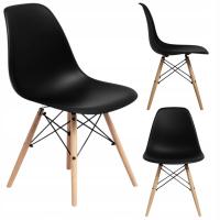 Скандинавский Стул Черный Бук Ноги Для Гостиной Кафе D04