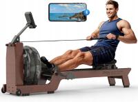 JOROTO MR390 Rowing Machine Foldable Oak Wood with 28L Water Tank Expansion