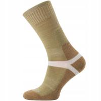 Skarpety męskie wełniane Merino ciepłe Helikon Olive Green/Coyote L 43-46