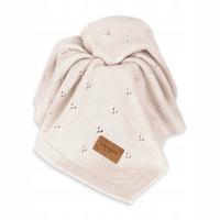 Kocyk Merino dla Niemowląt Całoroczny Meri 75x90 cm Ciepły Beż ColorStories