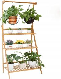 UNHO 3-уровневая подставка для растений, бамбуковая лестница для растений, новинка
