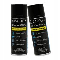 2× GUMA w sprayu folia CZARNA okna dachy 400ml Bauhus