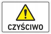 CZYŚCIWO - Naklejka na kosz segregacja śmieci 30cm