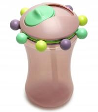 Melii Baby Sensoryczny bidon ze słomką 340ml Pink