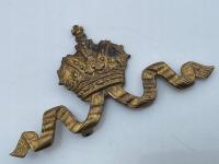 Emblemat mosiężny korona Austria z szarfami