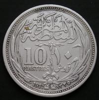 Egipt 10 piastrów 1917 - srebro
