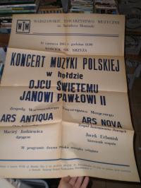afisz - koncert Warszawa 1983 w hołdzie JP II