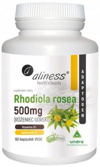 ALINESS Rhodiola Rosea 500 mg różeniec górski STRES KONCENTRACJA PAMIĘĆ 60k